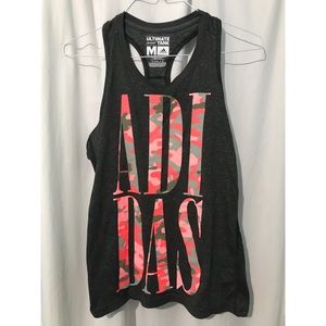 Adidas pink camo tank top